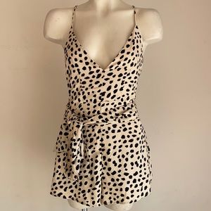 Leopard like Romper NWOT